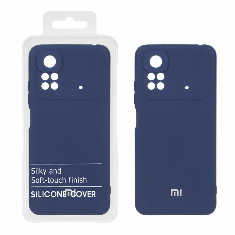 قاب نیو سیلیکون محافظ لنزدار RFF مدل Xiaomi Poco M4 Pro 4G - سرمه ای (پک دار)