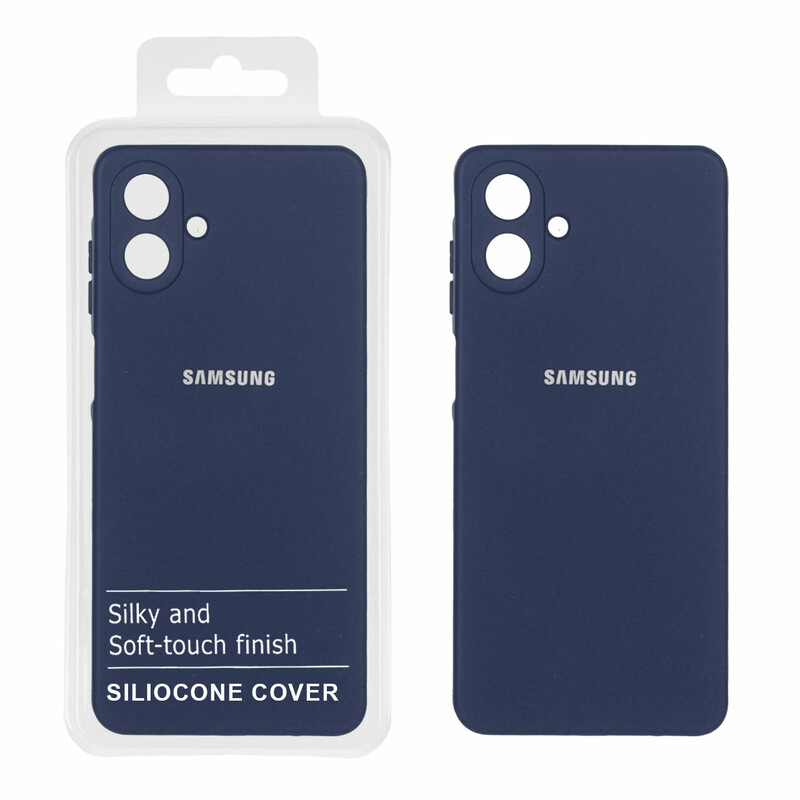 قاب نیو سیلیکون محافظ لنزدار RFF مدل Samsung Galaxy A07 - سرمه ای (پک دار)