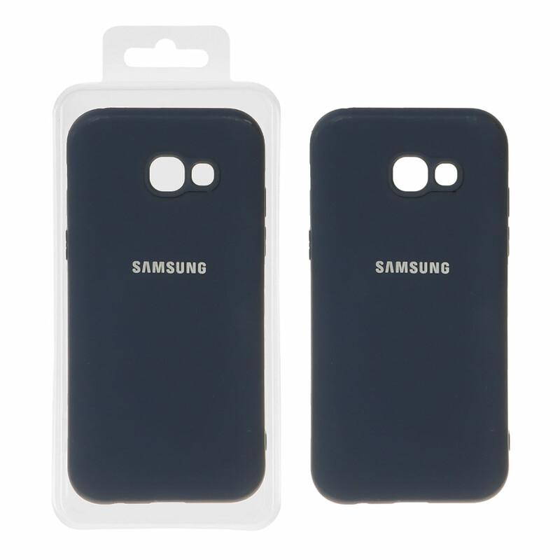 قاب نیو سیلیکون محافظ لنزدار RFF مدل Samsung Galaxy A5 (2017) / A520 - سرمه ای (پک دار)