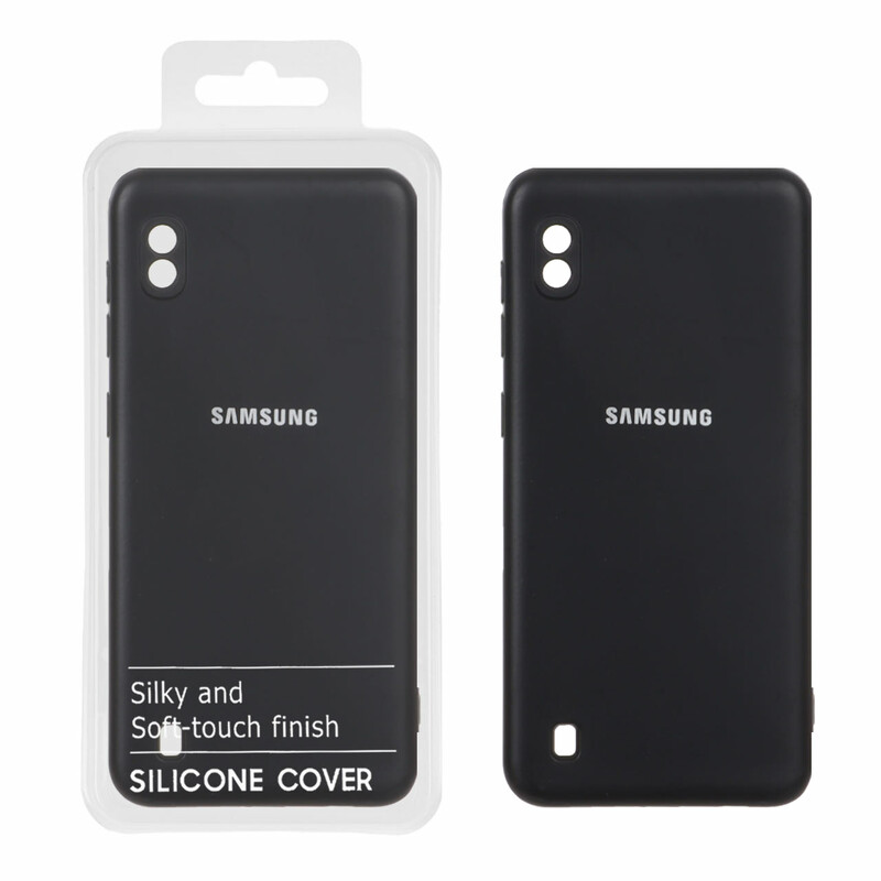 قاب نیو سیلیکون محافظ لنزدار RFF مدل Samsung Galaxy A10 / M10 - مشکی (پک دار)