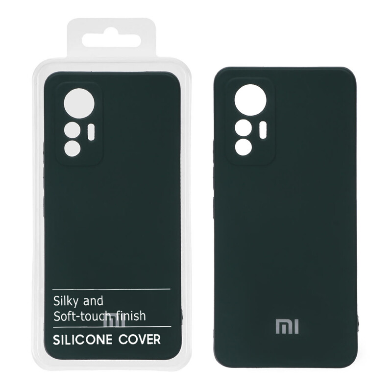 قاب نیو سیلیکون محافظ لنزدار RFF مدل Xiaomi 12 Lite -سبز تیره (پک دار)