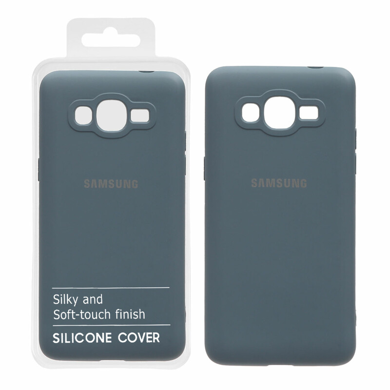قاب نیو سیلیکون محافظ لنزدار RFF مدل Samsung Galaxy J2 Prime / G530 / Grand Prime - آبی فیلی (پک دار)