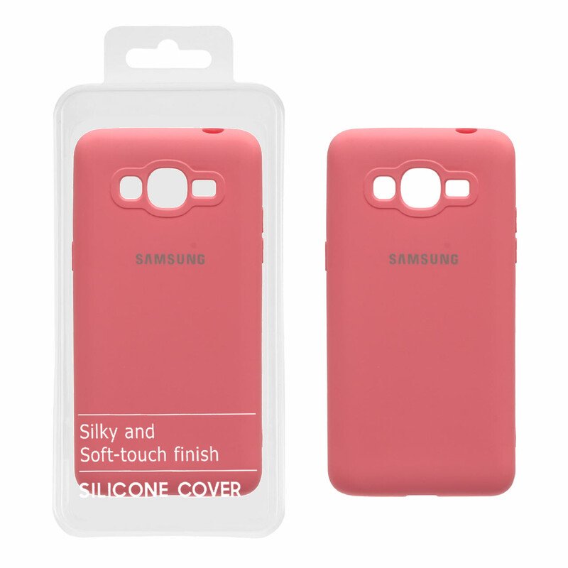 قاب نیو سیلیکون محافظ لنزدار RFF مدل Samsung Galaxy J2 Prime / G530 / Grand Prime - صورتی روشن (پک دار)
