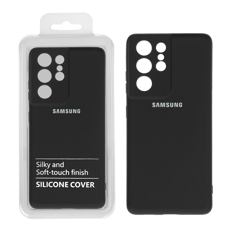 قاب نیو سیلیکون محافظ لنزدار RFF مدل Samsung S21 Ultra مشکی (پک دار)