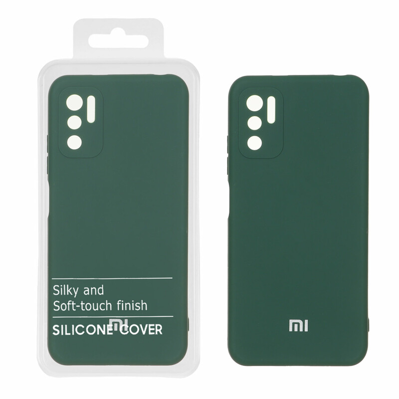 قاب نیو سیلیکون محافظ لنزدار RFF مدل Xiaomi Redmi Note 10 - 5G / Poco M3 Pro / Note 11 SE - سبز (پک دار)