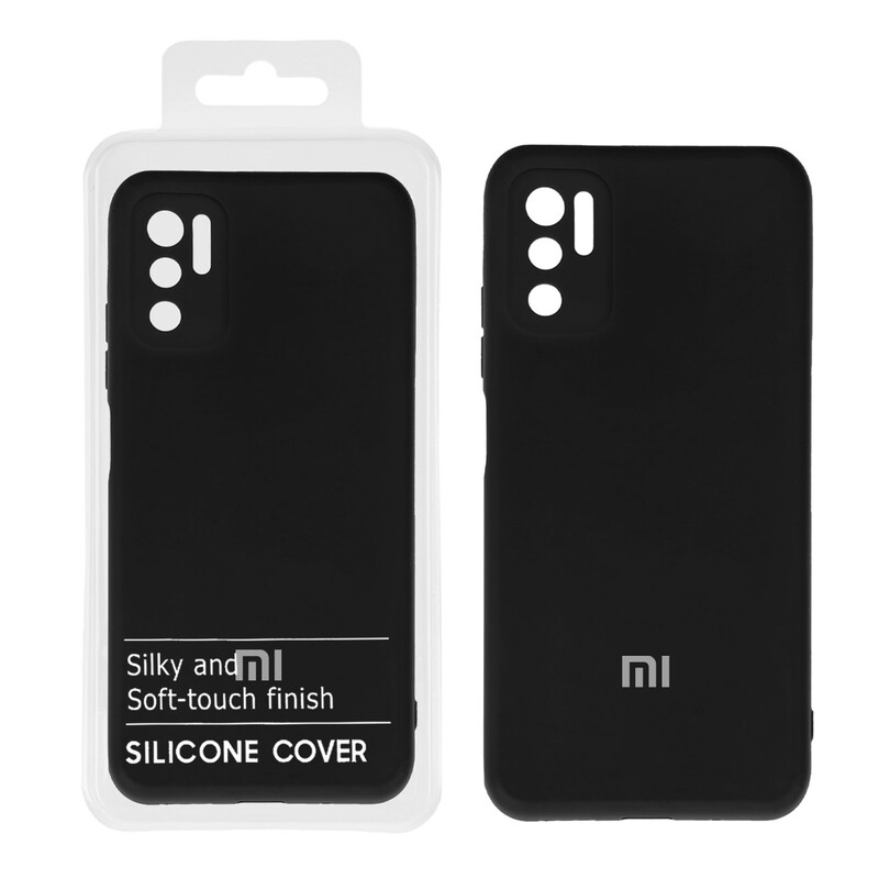 قاب نیو سیلیکون محافظ لنزدار RFF مدل Xiaomi Redmi Note 10 - 5G / Poco M3 Pro / Note 11 SE - مشکی (پک دار)