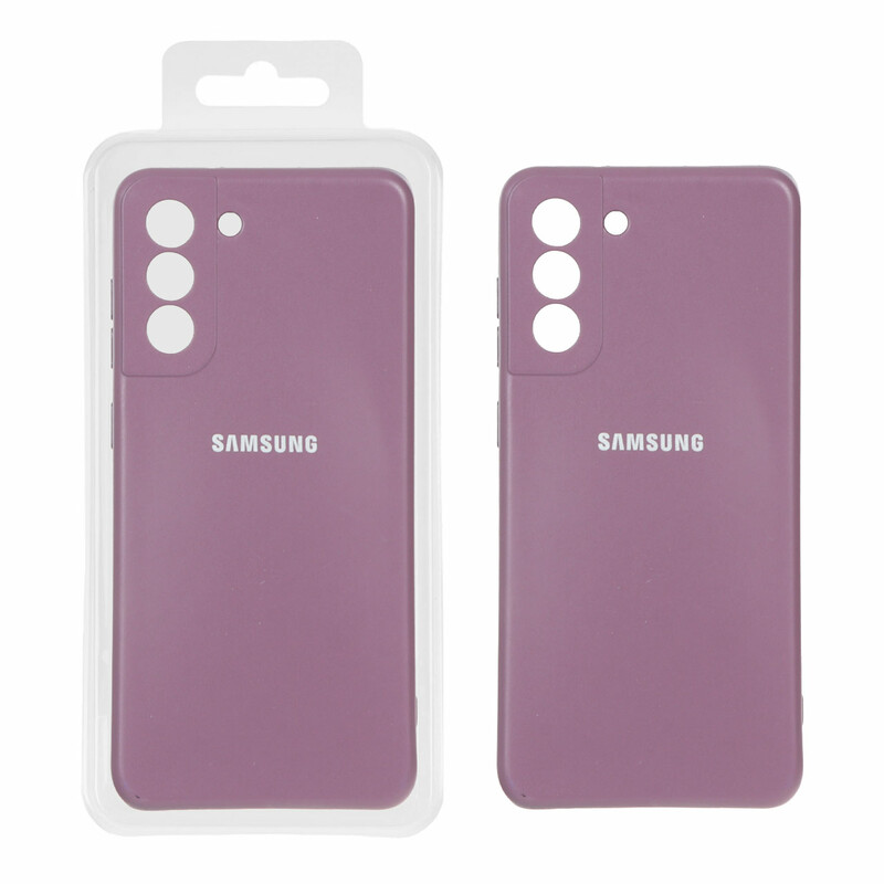 قاب نیو سیلیکون محافظ لنزدار RFF مدل Samsung S21 Fe - بادمجانی کد 8 (پک دار)