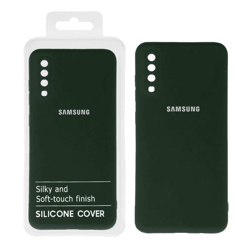 قاب نیو سیلیکون محافظ لنزدار RFF مدل Samsung A70 / A70S - سبز تیره کد 5 (پک دار)