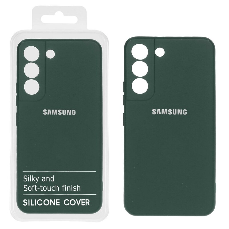 قاب نیو سیلیکون محافظ لنزدار RFF مدل Samsung S22 Plus - سبزتیره کد 6 (پک دار)