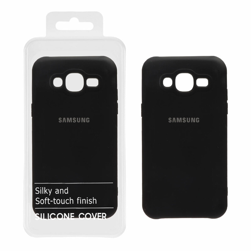 قاب نیو سیلیکون محافظ لنزدار RFF مدل Samsung Galaxy J7 (2015) / J700 - مشکی (پک دار)