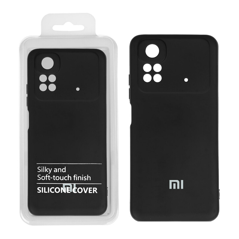 قاب نیو سیلیکون محافظ لنزدار RFF مدل Xiaomi Poco M4 Pro مشکی (پک دار)
