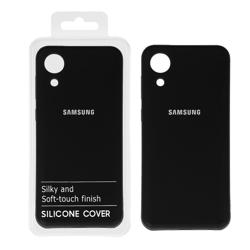 قاب نیو سیلیکون محافظ لنزدار RFF مدل Samsung A03 Core - مشکی (پک دار)