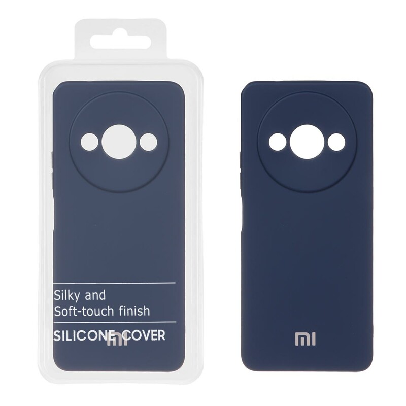 قاب نیو سیلیکون محافظ لنزدار RFF مدل Xiaomi Redmi A3 / A3x / poco C61 - سرمه ای (پک دار)