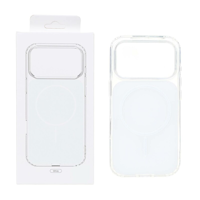 قاب پشت رنگی دور ژله ای با قابلیت شارژ MagSafe مدل Apple iPhone 17 Pro - سفید (پک دار)