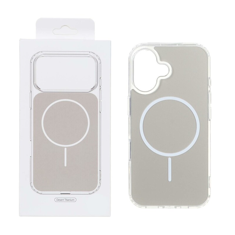 قاب پشت رنگی دور ژله ای با قابلیت شارژ MagSafe مدل Apple iPhone 16 - صحرایی (پک دار)