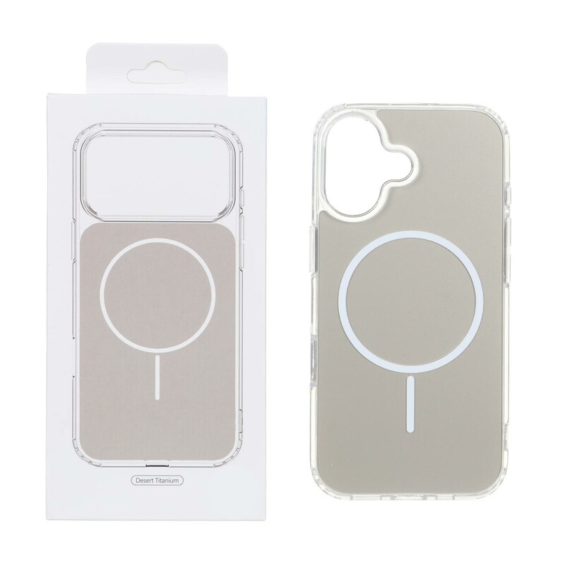 قاب پشت رنگی دور ژله ای با قابلیت شارژ MagSafe مدل Apple iPhone 17 - صحرایی (پک دار)