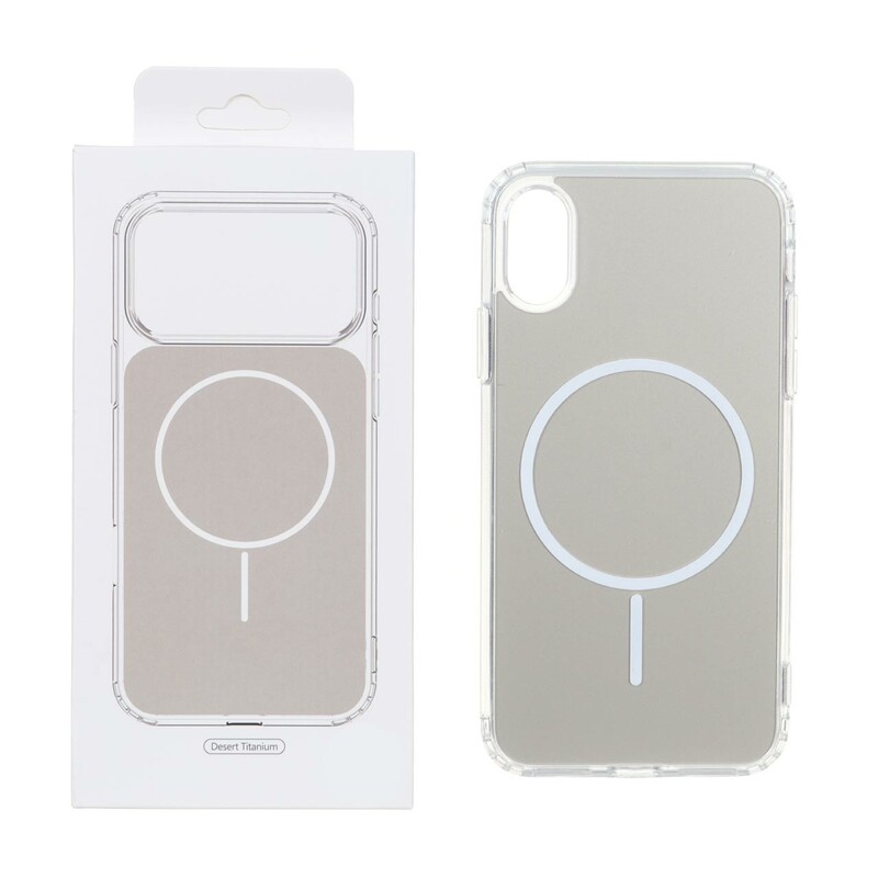 قاب پشت رنگی دور ژله ای با قابلیت شارژ MagSafe مدل Apple iPhone X / iPhone XS - صحرایی (پک دار)