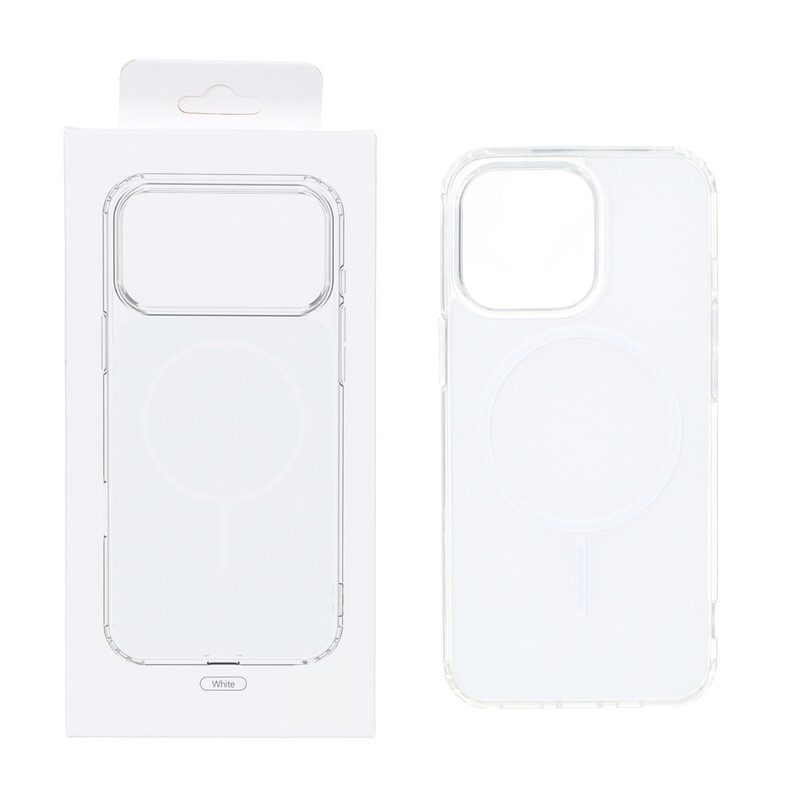 قاب پشت رنگی دور ژله ای با قابلیت شارژ MagSafe مدل Apple iPhone 13 Pro - سفید (پک دار)