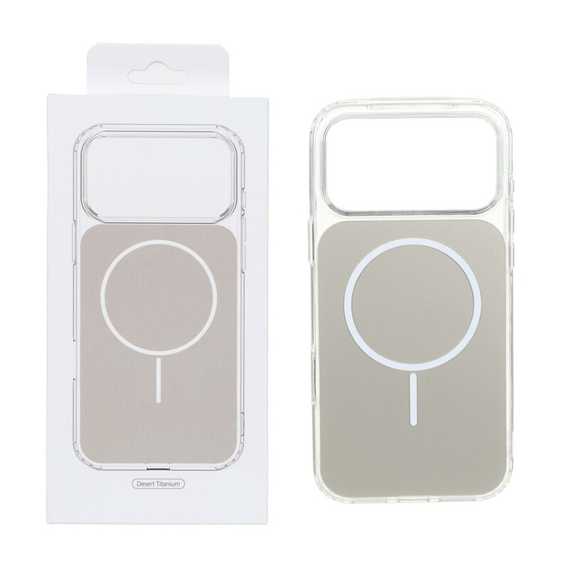 قاب پشت رنگی دور ژله ای با قابلیت شارژ MagSafe مدل Apple iPhone 17 Pro Max - صحرایی (پک دار)