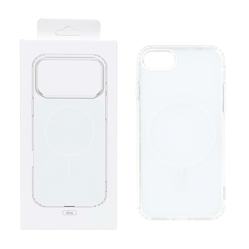 قاب پشت رنگی دور ژله ای با قابلیت شارژ MagSafe مدل Apple iPhone 7 / iPhone 8 / iPhone SE (2020) - سفید (پک دار)