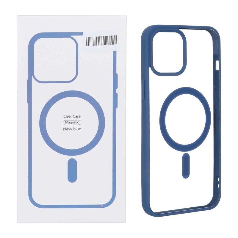 قاب شفاف Apple iPhone 12 Pro Max با قابلیت شارژ MagSafe - آبی (پک دار)