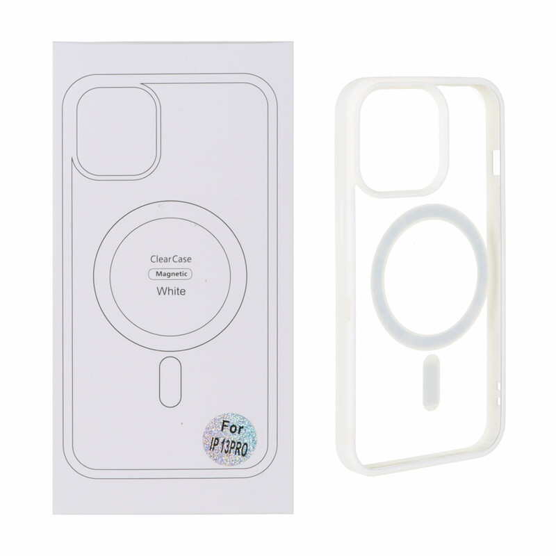 قاب شفاف Apple iPhone 13 Pro با قابلیت شارژ MagSafe - سفید (پک دار)