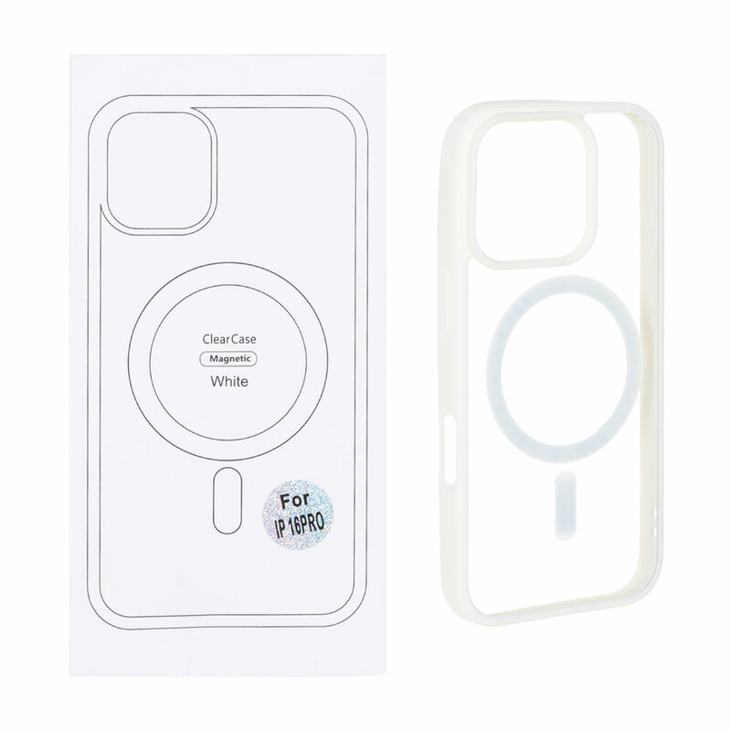 قاب شفاف Apple iPhone 16 Pro با قابلیت شارژ MagSafe - سفید (پک دار)