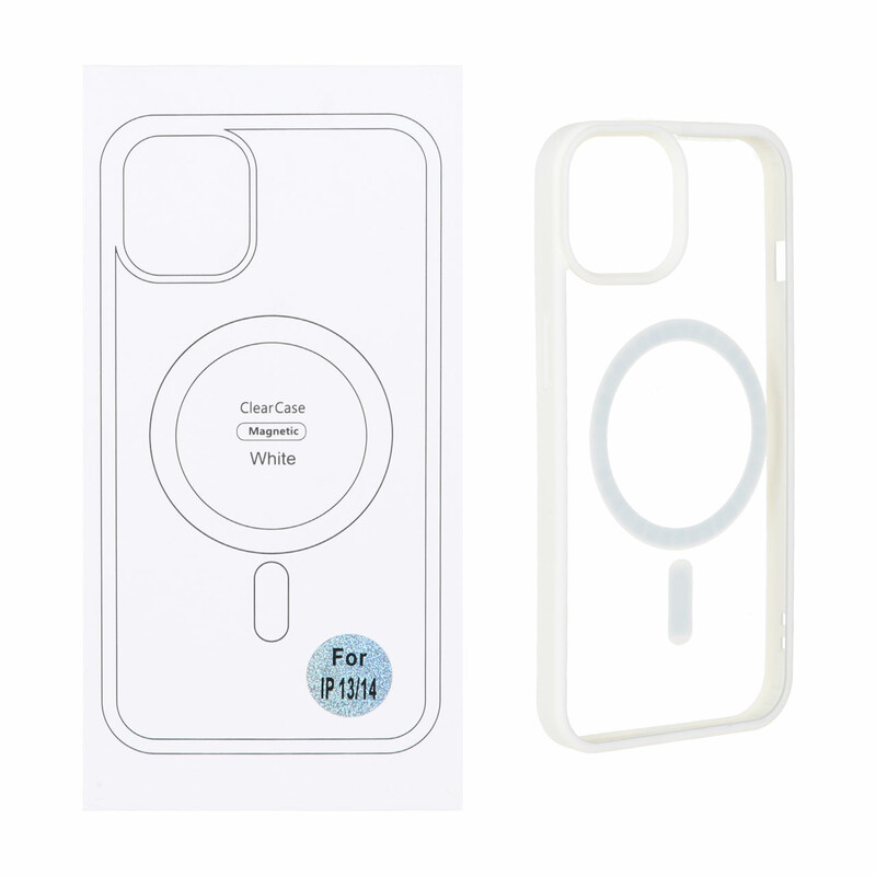 قاب شفاف Apple iPhone 13 / iPhone 14 با قابلیت شارژ MagSafe - سفید (پک دار)