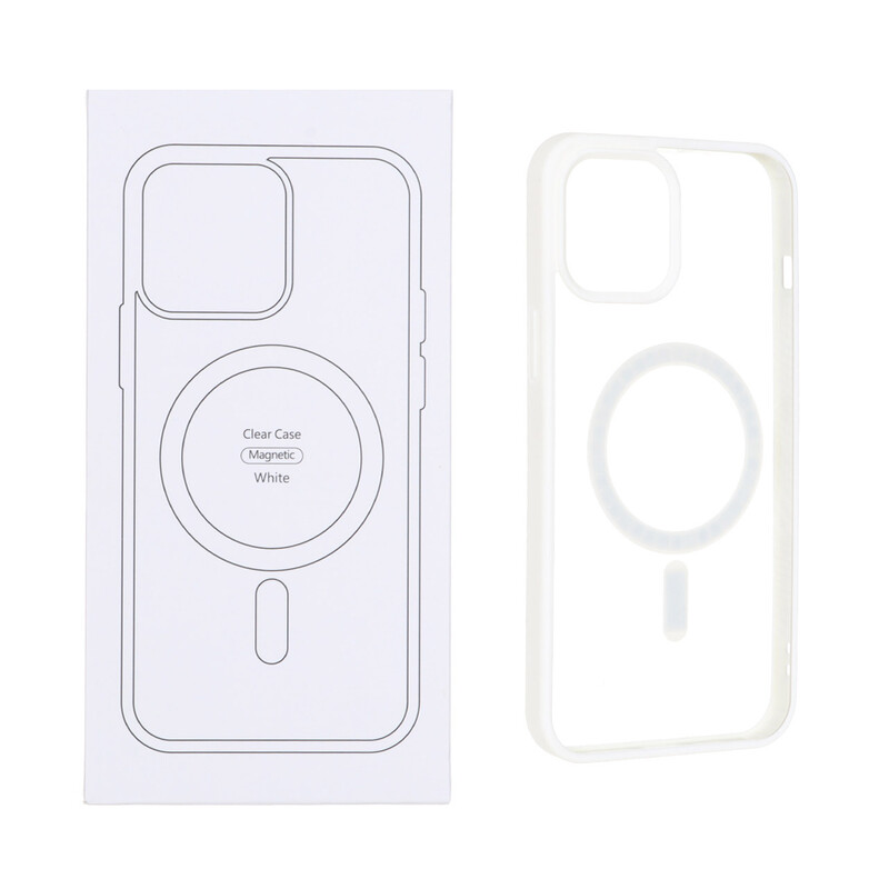 قاب شفاف Apple iPhone 12 Pro Max با قابلیت شارژ MagSafe - سفید (پک دار)