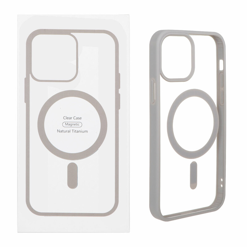 قاب شفاف Apple iPhone 12 Pro / iPhone 12 با قابلیت شارژ MagSafe - خاکستری (پک دار)