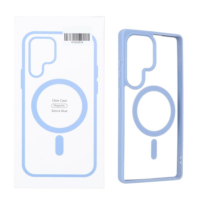 قاب شفاف Samsung Galaxy S25 Ultra با قابلیت شارژ MagSafe - آبی (پک دار)
