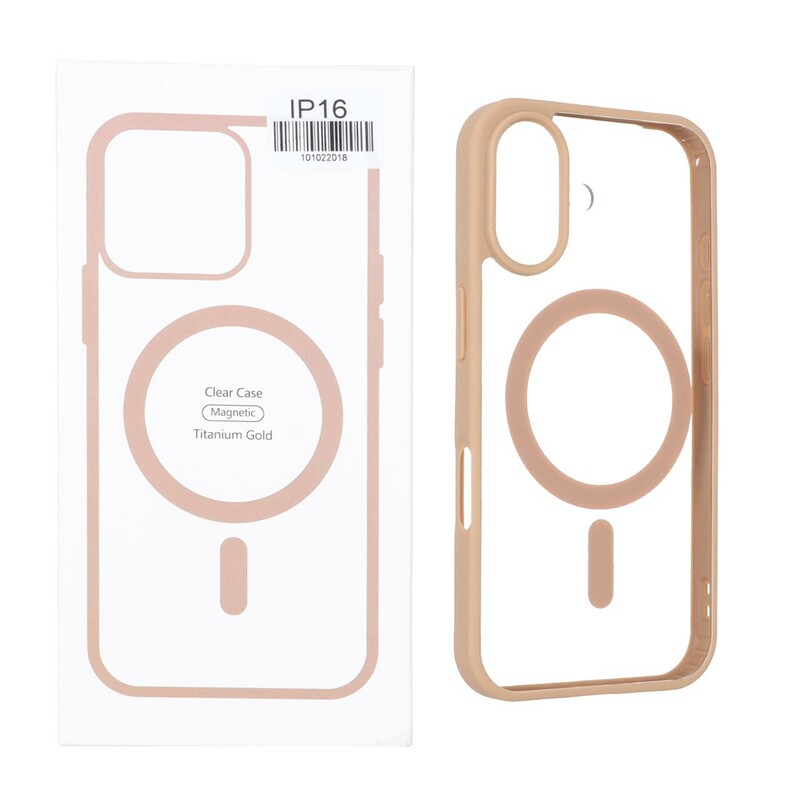 قاب شفاف Apple iPhone 16 با قابلیت شارژ MagSafe - صحرایی (پک دار)