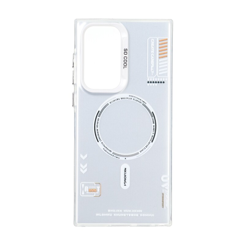 قاب SO COOL طرح مگ سیف RT مدل Samsung Galaxy S22 Ultra - سفید