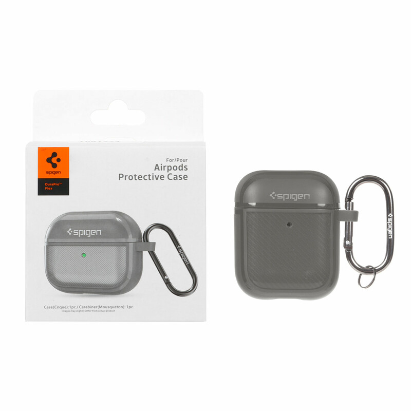 کیس ایرپاد اورجینال طرح کربن Spigen Durapro Flex مدل Apple Airpods 1 / 2 - خاکستری