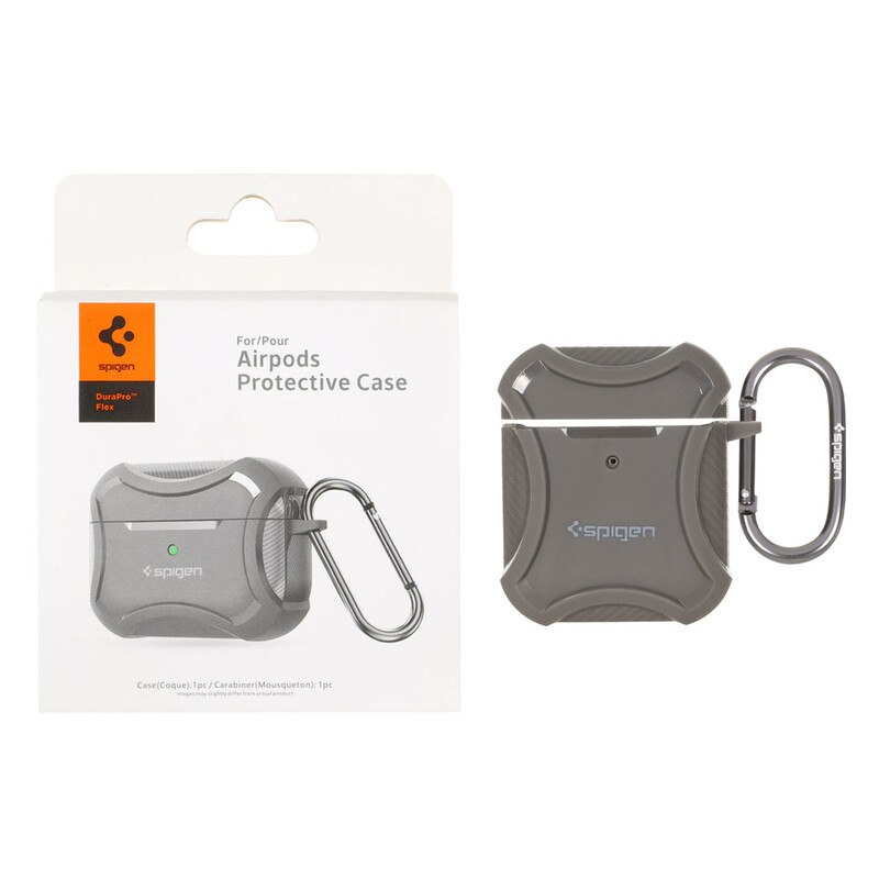 کیس ایرپاد اورجینال طرح کربن Spigen Durapro Flex مدل Apple Airpods 1 / 2 - خاکستری