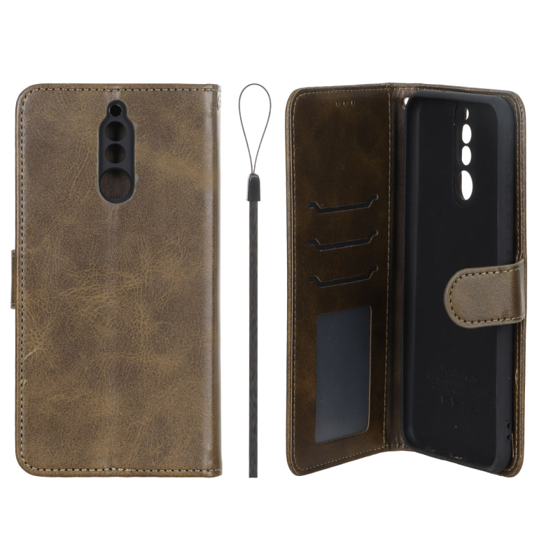 کیف موبایل مگنتی درجه یک داخل خز MNC Plus مدل Huawei Mate 10 Lite - سبز زیتونی