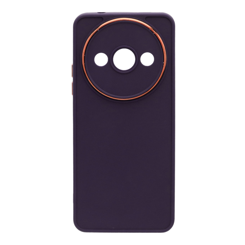قاب Copper دور لنز متال Xiaomi A3 / A3x / poco C61 - بادمجانی