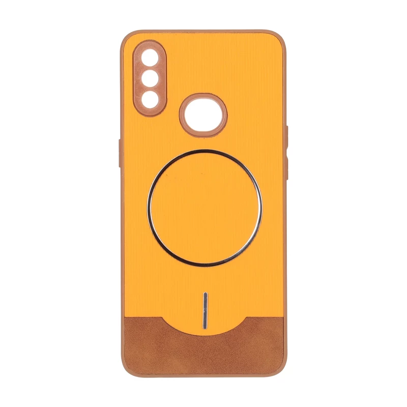 قاب Line Case جیر MagSafe فلزی محافظ لنزدار Samsung Galaxy A10s - نارنجی