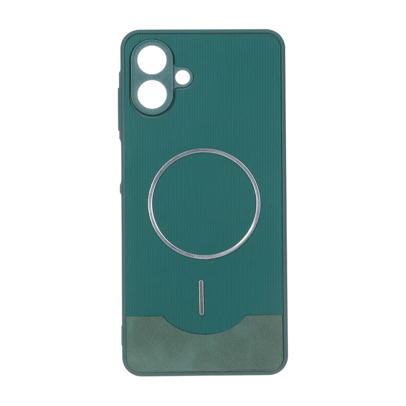قاب Line Case جیر MagSafe فلزی محافظ لنزدار Samsung Galaxy A07 - سبز