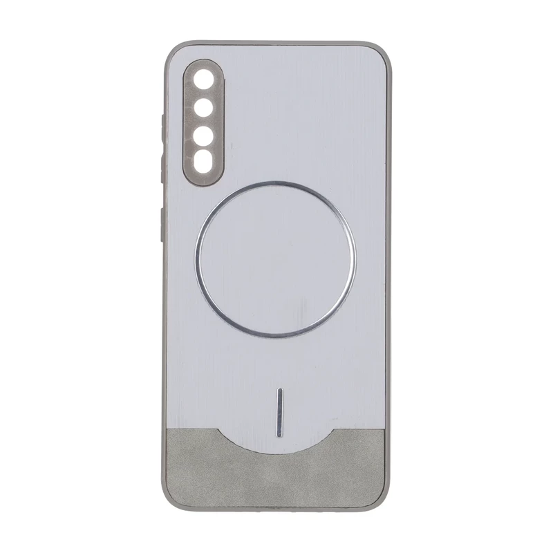قاب Line Case جیر MagSafe فلزی محافظ لنزدار Samsung Galaxy A50 / A50s / A30s - طوسی