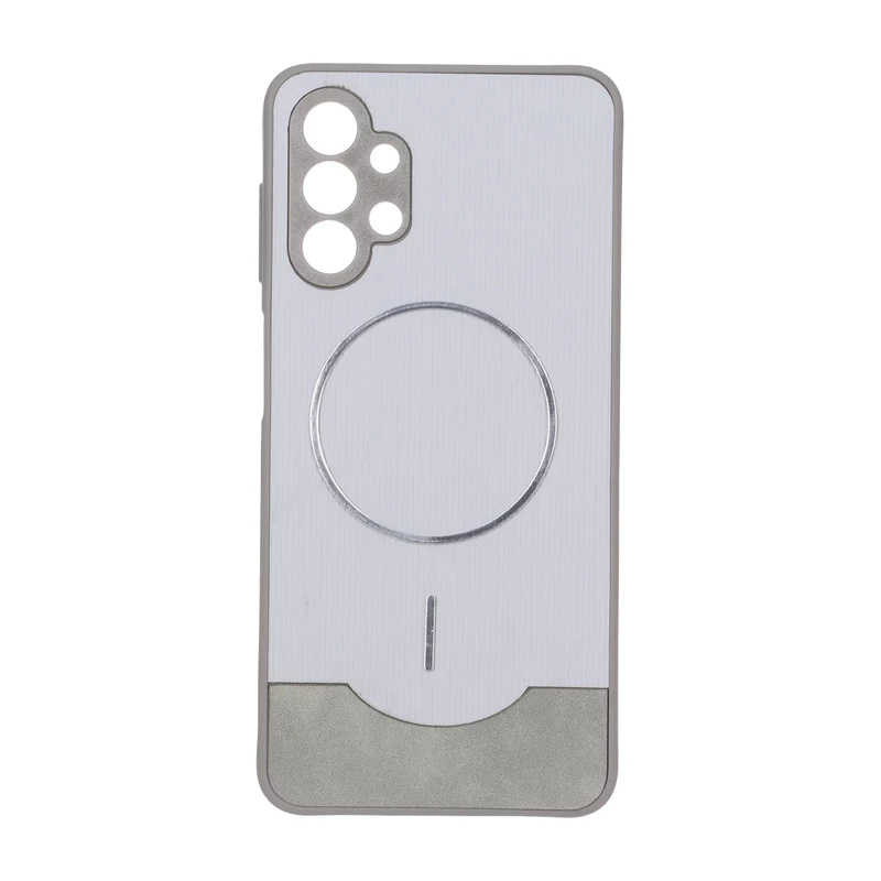 قاب Line Case جیر MagSafe فلزی محافظ لنزدار Samsung Galaxy A13 4G - طوسی