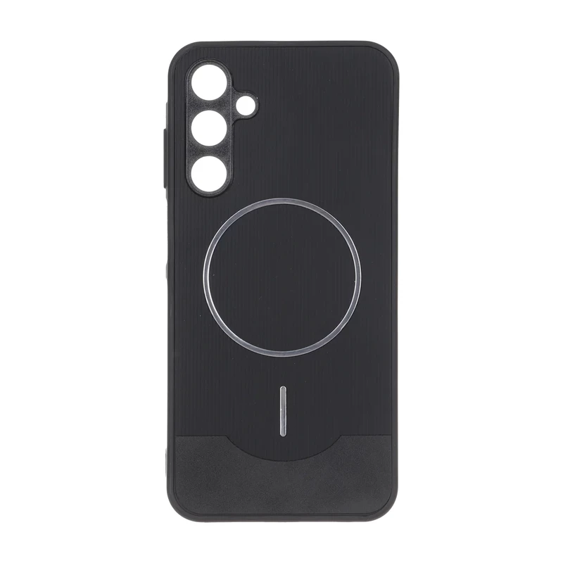 قاب Line Case جیر MagSafe فلزی محافظ لنزدار Samsung Galaxy A25 5G - مشکی