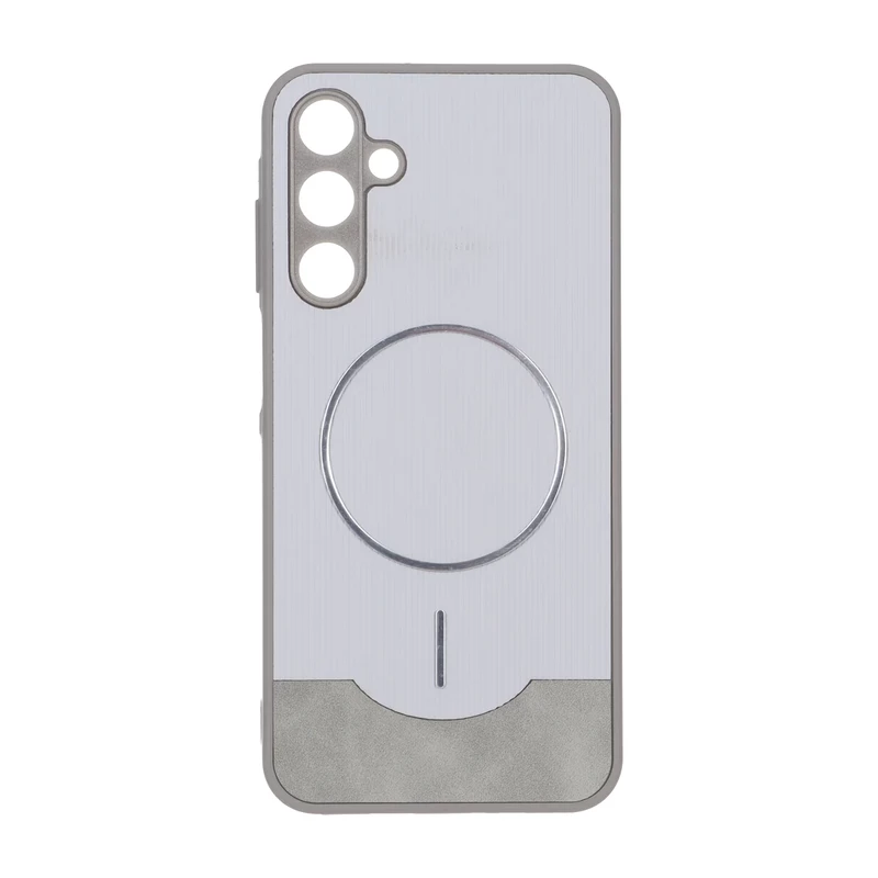 قاب Line Case جیر MagSafe فلزی محافظ لنزدار Samsung Galaxy A25 5G - طوسی