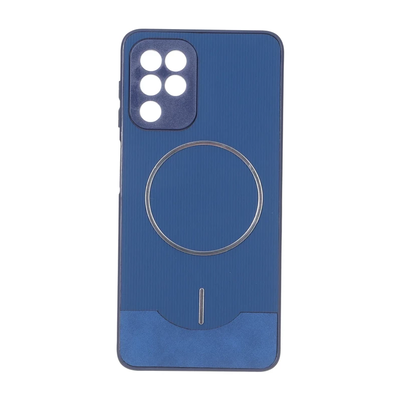 قاب Line Case جیر MagSafe فلزی محافظ لنزدار Samsung Galaxy A22 4G / M22 / M32 4G / F22 - سرمه ای