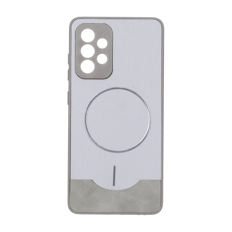 قاب Line Case جیر MagSafe فلزی محافظ لنزدار Samsung Galaxy A52 / A52s - طوسی