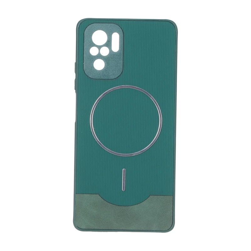 قاب Line Case جیر MagSafe فلزی محافظ لنزدار Xiaomi Redmi Note 10 4G / Redmi Note 10S / Poco M5S - سبز