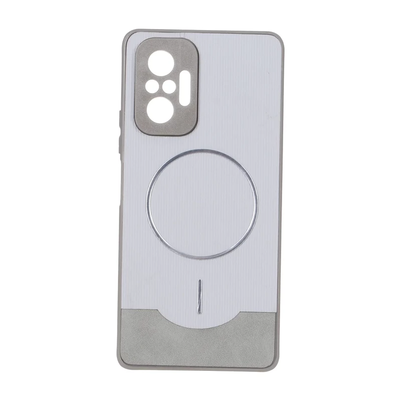 قاب Line Case جیر MagSafe فلزی محافظ لنزدار Xiaomi Redmi Note 10 Pro 4G / Redmi Note 10 Pro Max - طوسی