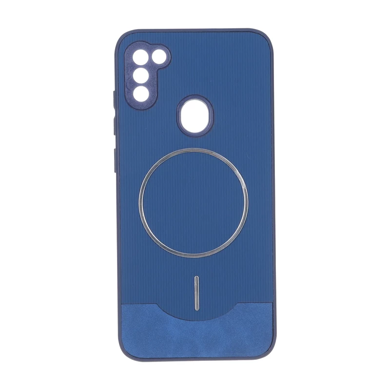 قاب Line Case جیر MagSafe فلزی محافظ لنزدار Samsung Galaxy A11 / M11 - سرمه ای