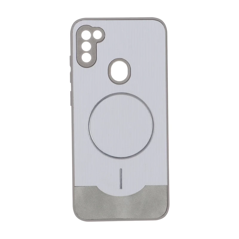 قاب Line Case جیر MagSafe فلزی محافظ لنزدار Samsung Galaxy A11 / M11 - طوسی