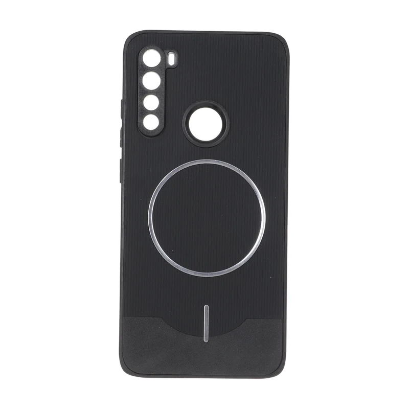 قاب Line Case جیر MagSafe فلزی محافظ لنزدار Xiaomi Redmi Note 8 - مشکی